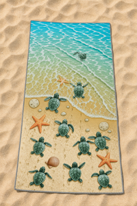 Sea Turtle Shoreline Towel — 03-sand-flatlay