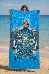 Boho Sea Turtle Towel — 04-model-holding