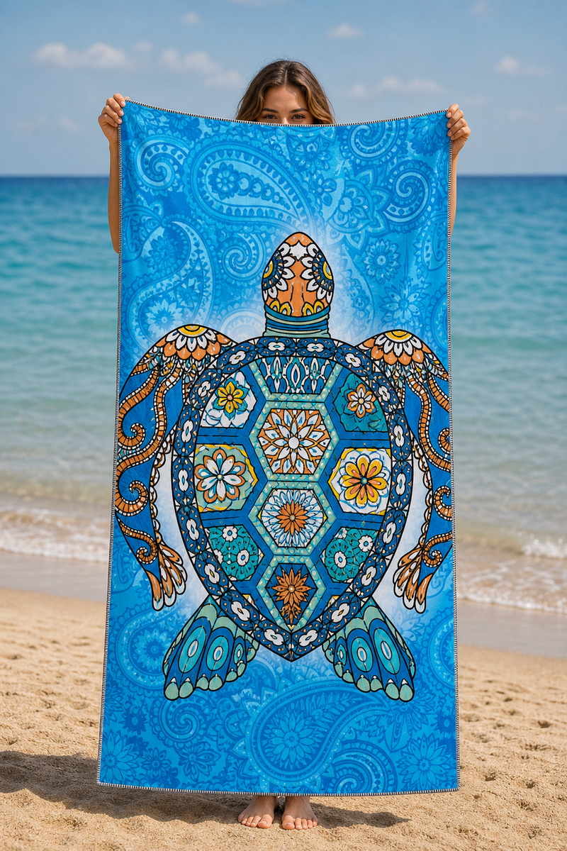 Boho Sea Turtle Towel