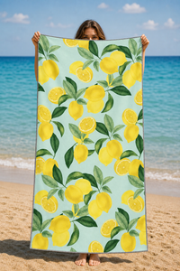 Lemon Garden Towel — 05-model-holding