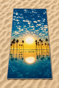 Golden Palm Sunset Towel — 06-sand-flatlay