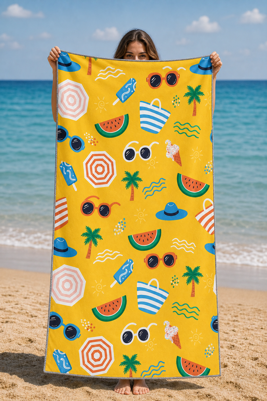 Sunny Beach Icons Towel