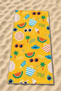 Sunny Beach Icons Towel — 07-sand-flatlay