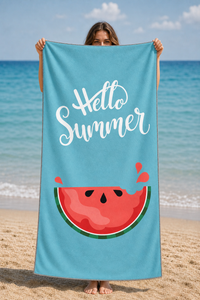 Hello Summer Watermelon Towel — 08-model-holding