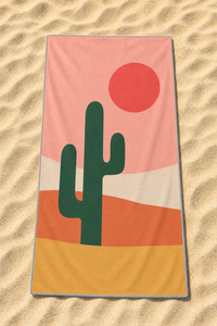 Desert Sunset Cactus Towel — 09-sand-flatlay