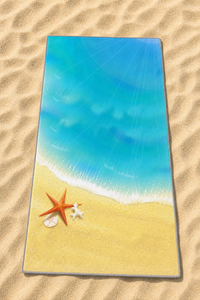 Starfish Lagoon Towel — 12-sand-flatlay