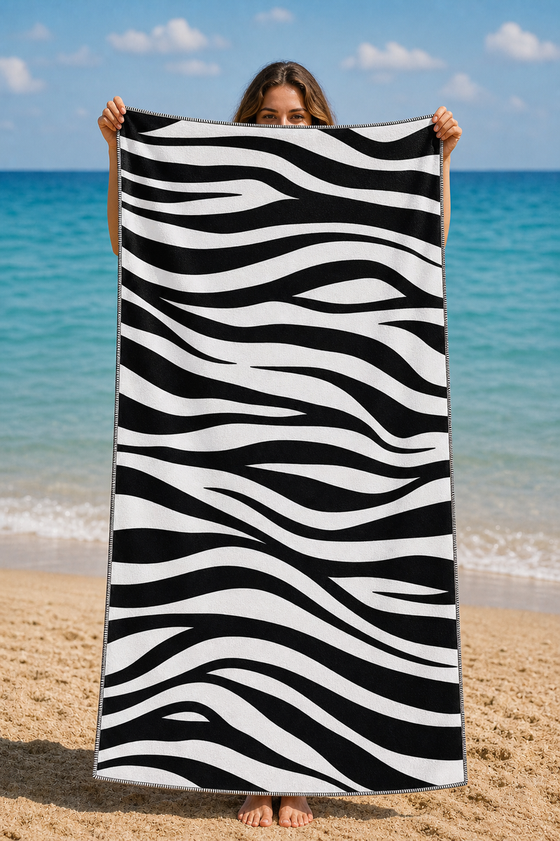 Zebra Wave Towel