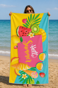 Tropical Fruit Party Towel — 19-model-holding