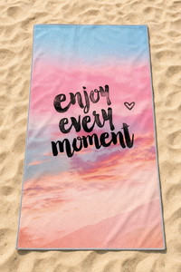Enjoy Every Moment Towel — 22-sand-flatlay