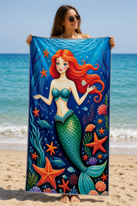 Mermaid Reef Towel — 25-model-holding
