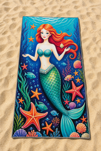 Mermaid Reef Towel — 25-sand-flatlay
