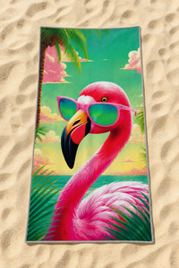 Cool Flamingo Towel — 28-sand-flatlay