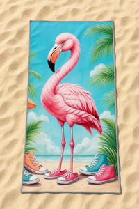 Sneaker Flamingo Towel — 29-sand-flatlay