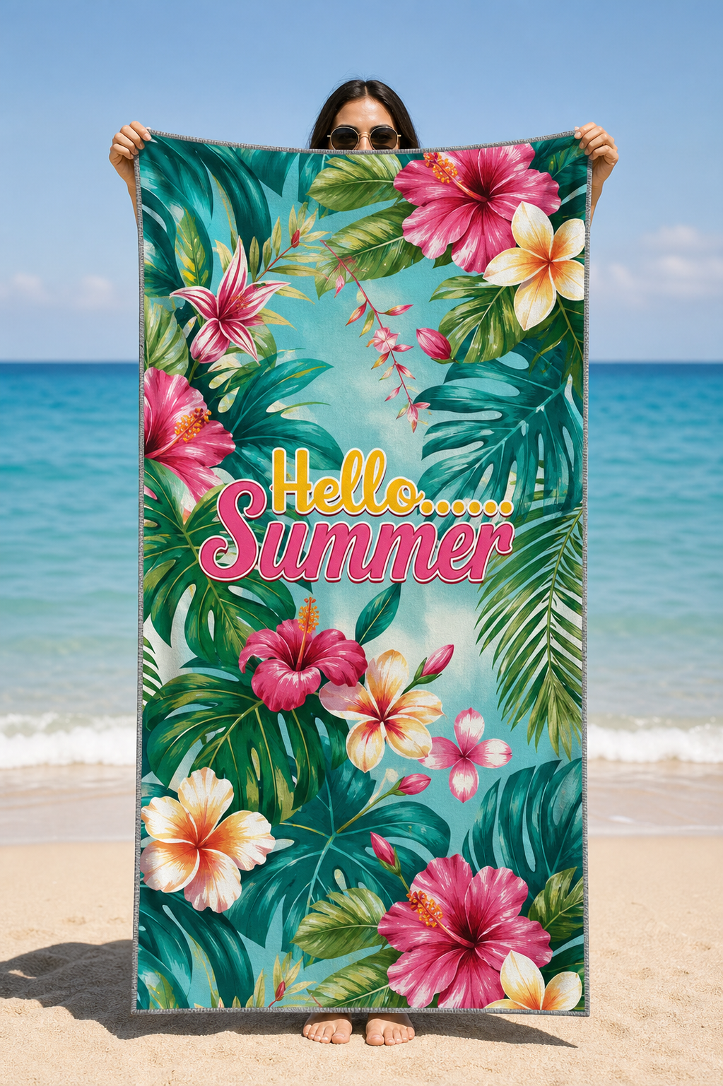 Hibiscus Hello Summer Towel