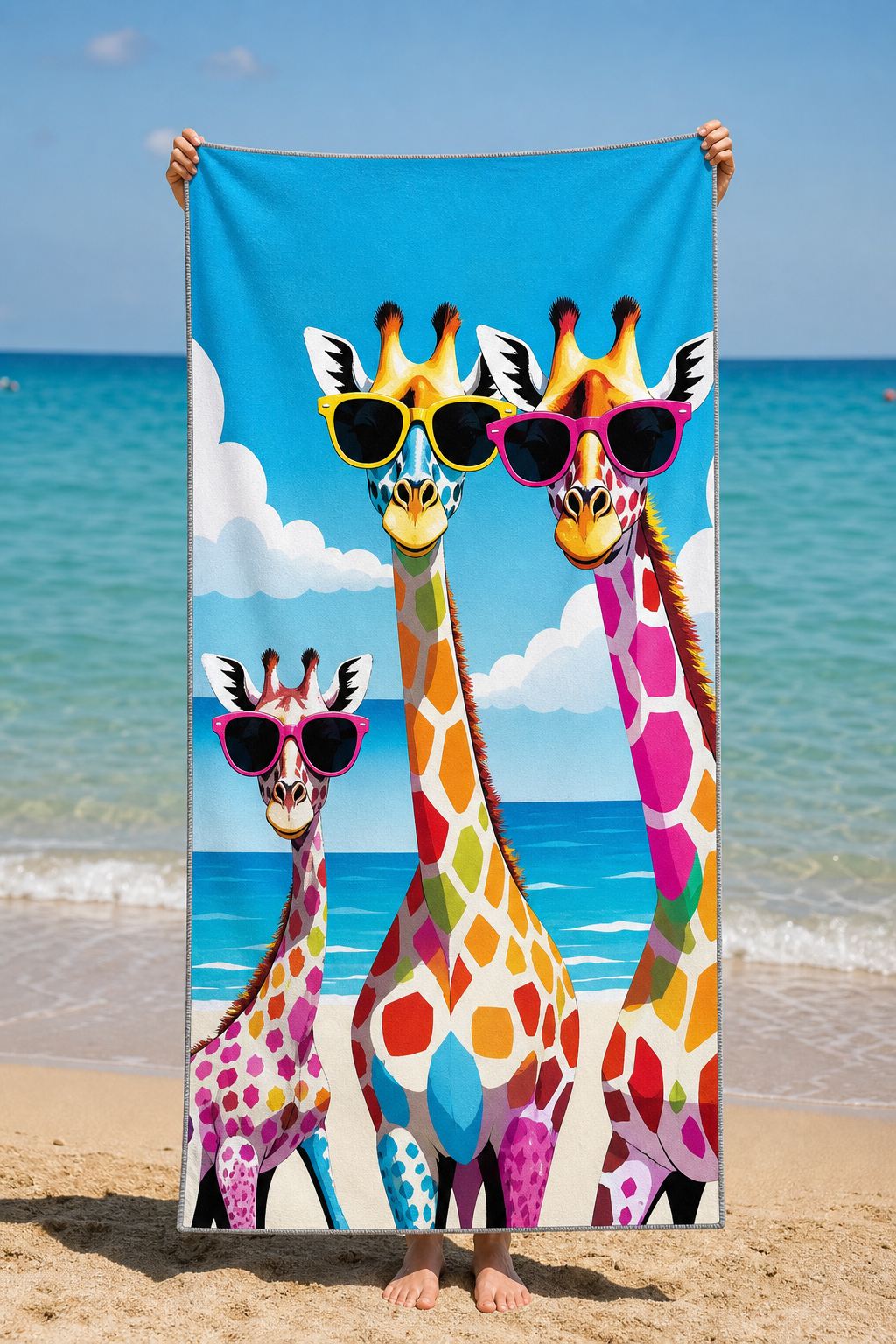 Sunglasses Giraffe Towel