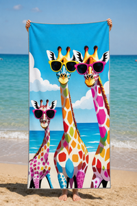 Sunglasses Giraffe Towel — 32-model-holding