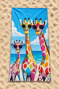 Sunglasses Giraffe Towel — 32-sand-flatlay