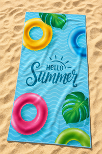 Pool Float Summer Towel — 35-sand-flatlay