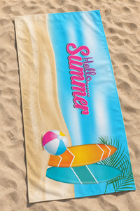 Surfboard Shore Towel — 36-sand-flatlay