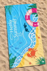 Crab Beach Day Towel — 37-sand-flatlay