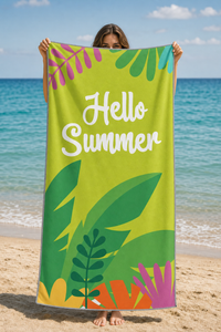 Lime Tropics Hello Summer Towel — 39-model-holding