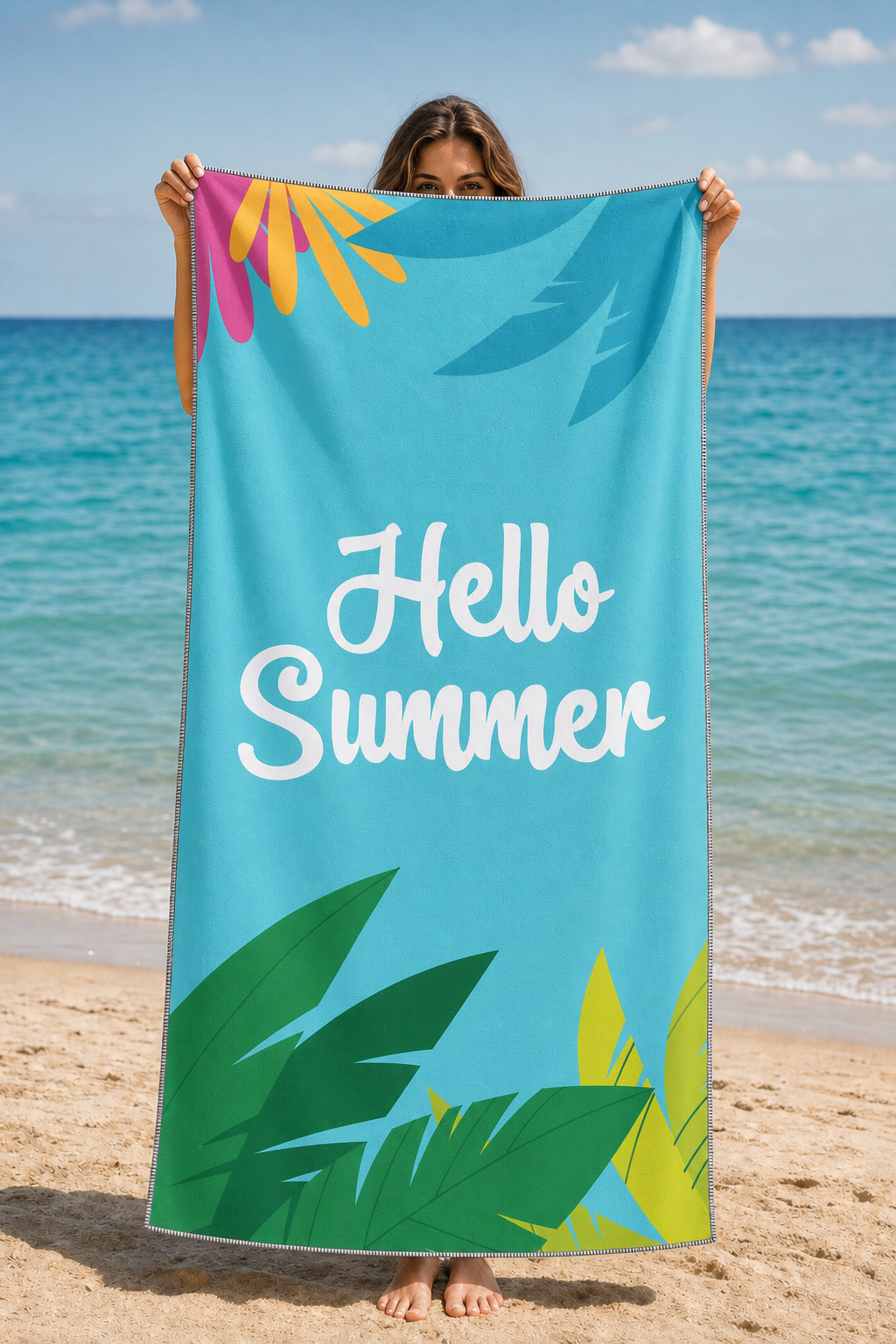 Aqua Tropics Hello Summer Towel