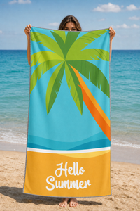 Palm Bay Hello Summer Towel — 42-model-holding