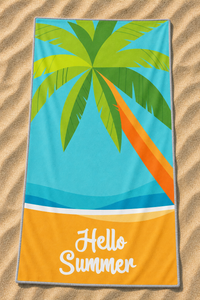 Palm Bay Hello Summer Towel — 42-sand-flatlay