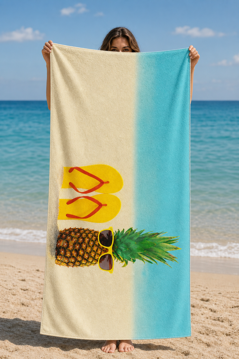 Pineapple Flip Flop Shore Towel