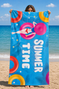 Pool Time Summer Towel — 58-model-holding
