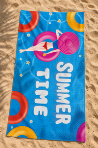 Pool Time Summer Towel — 58-sand-flatlay