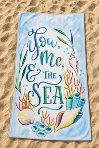You Me And The Sea Towel — 59-sand-flatlay