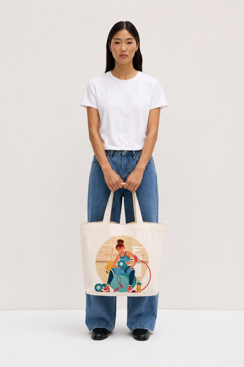 Fitness Girlie Tote Bag