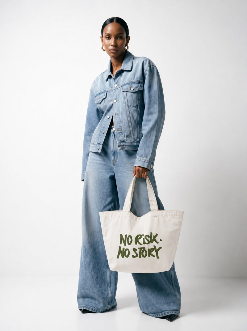 No Risk No Story Tote Bag