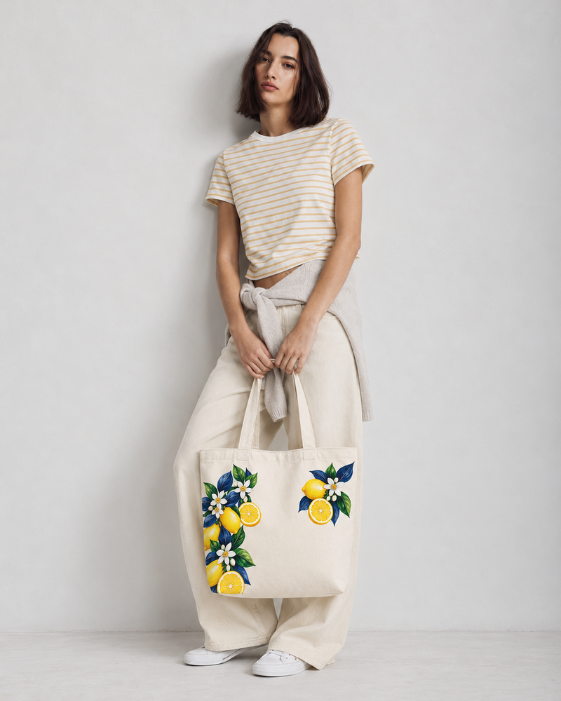 Lemon Blossom Tote Bag